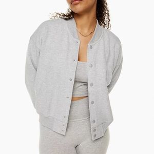 Aritzia TNA Black Cozy Fleece Boyfriend Boxy Cardigan